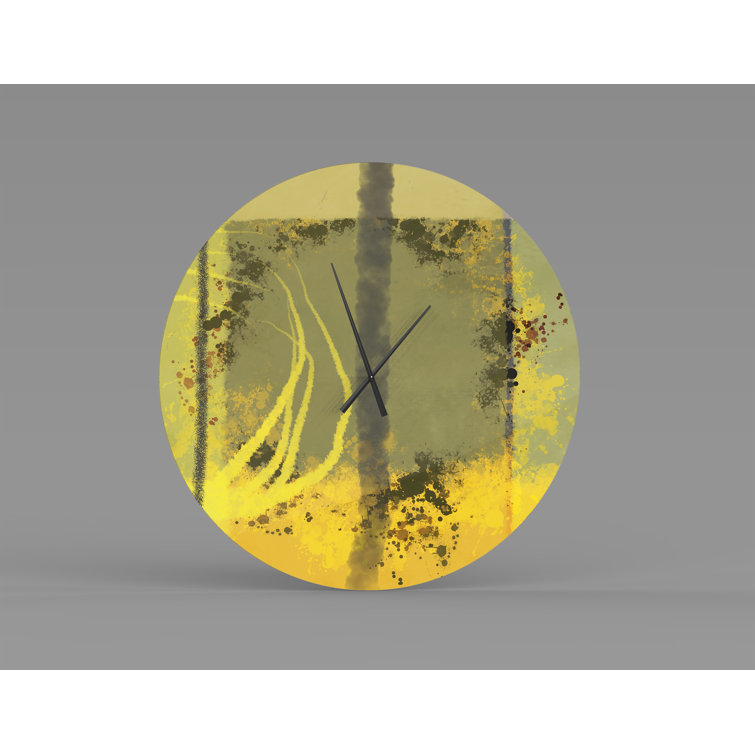 East Urban Home Metal Wall Clock Wayfair